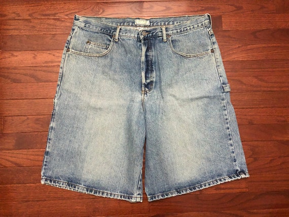 Size 38 90's Guess Jeans carpenter shorts men's b… - image 1