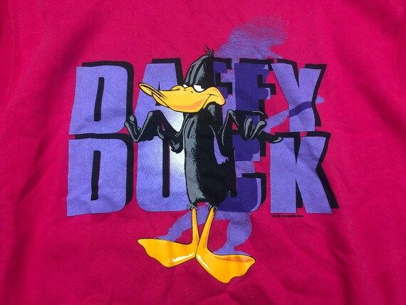XL 1994 Daffy Duck Sweatshirt Men's Pink Purple Vintage 90's