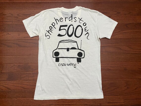 Small 70's Shepherdstown 500 T shirt men's white … - image 1