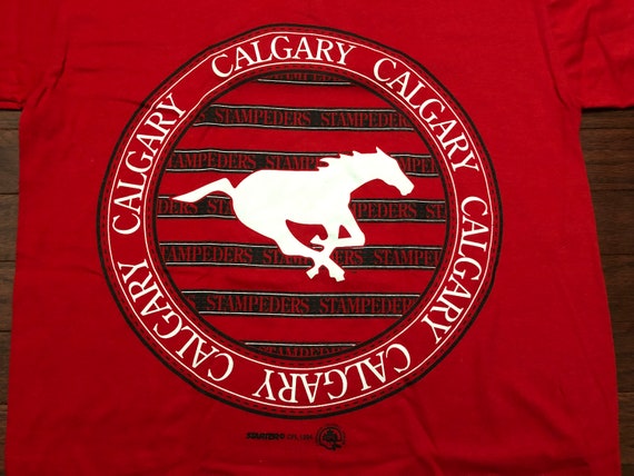 NEW Small 1994 Calgary Stampeders T shirt men's v… - image 2