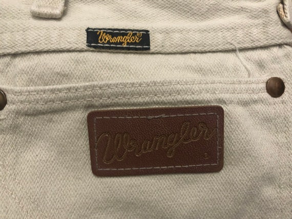 38 x 34 90's Wrangler Jeans men's beige denim tal… - image 5