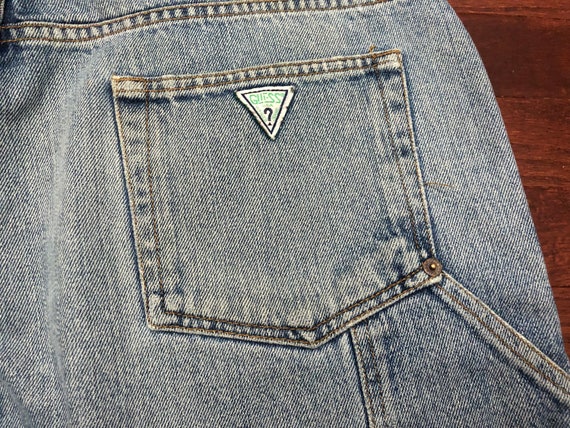 Size 38 90's Guess Jeans carpenter shorts men's b… - image 5