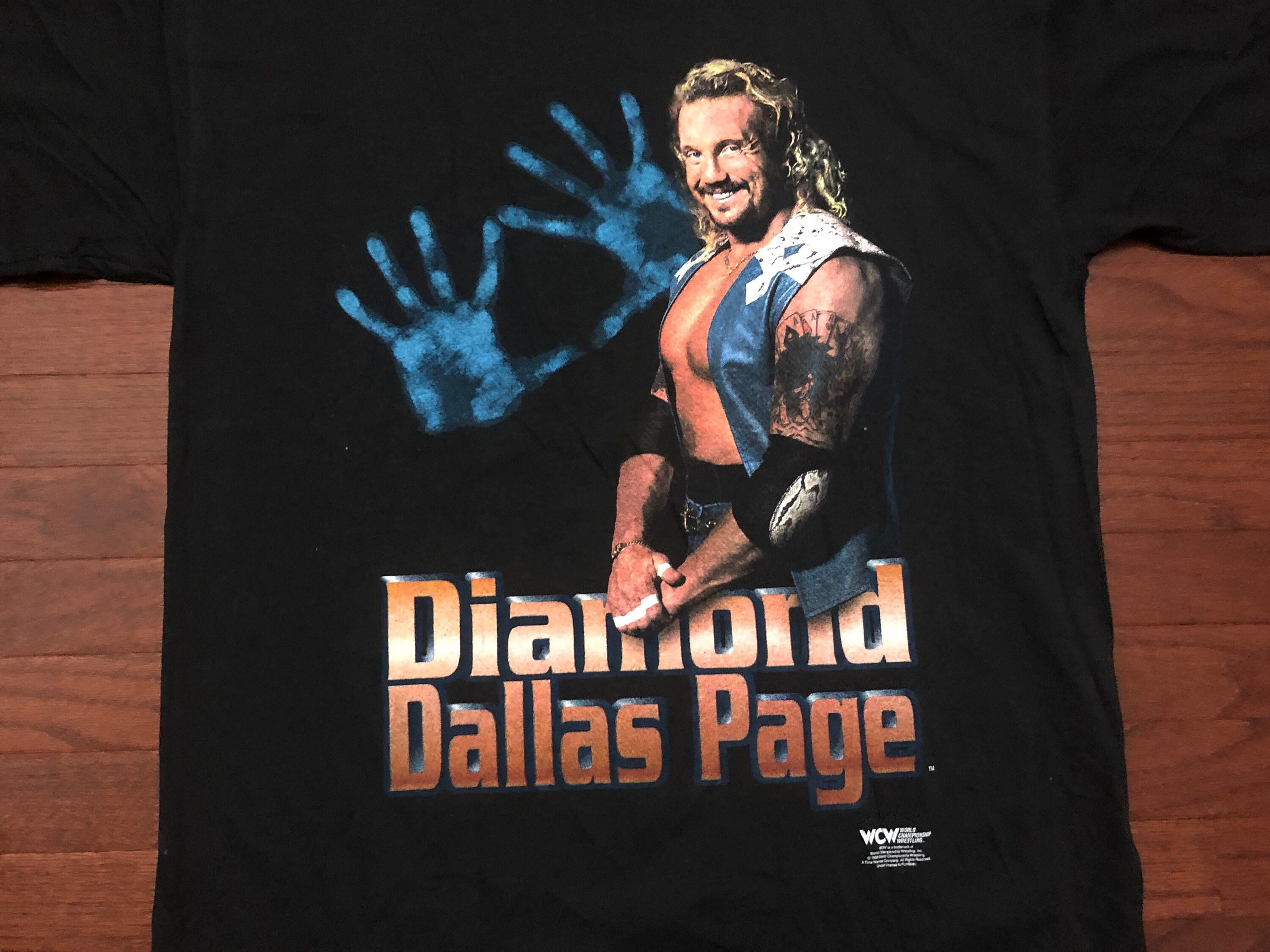 New XL 1998 Diamond Dallas Page WCW T Shirt Men's Black Bronze