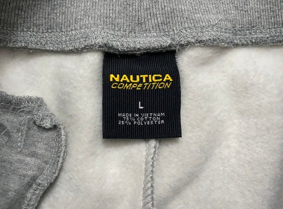 Large 90's Nautica Competition sweatpants gray da… - image 5