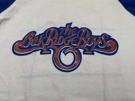 Large 1982 the Oak Ridge Boys Concert T Shirt Raglan Blue White 