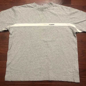 XL vintage Nike T shirt men&#39;s gray white embroidered logo swoosh sportswear E