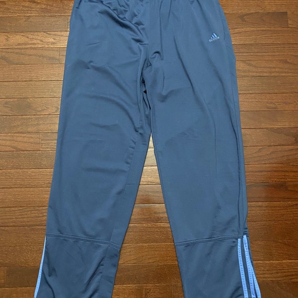 XL 2001 Adidas track pants men's blue jogging running sportswear three stripes