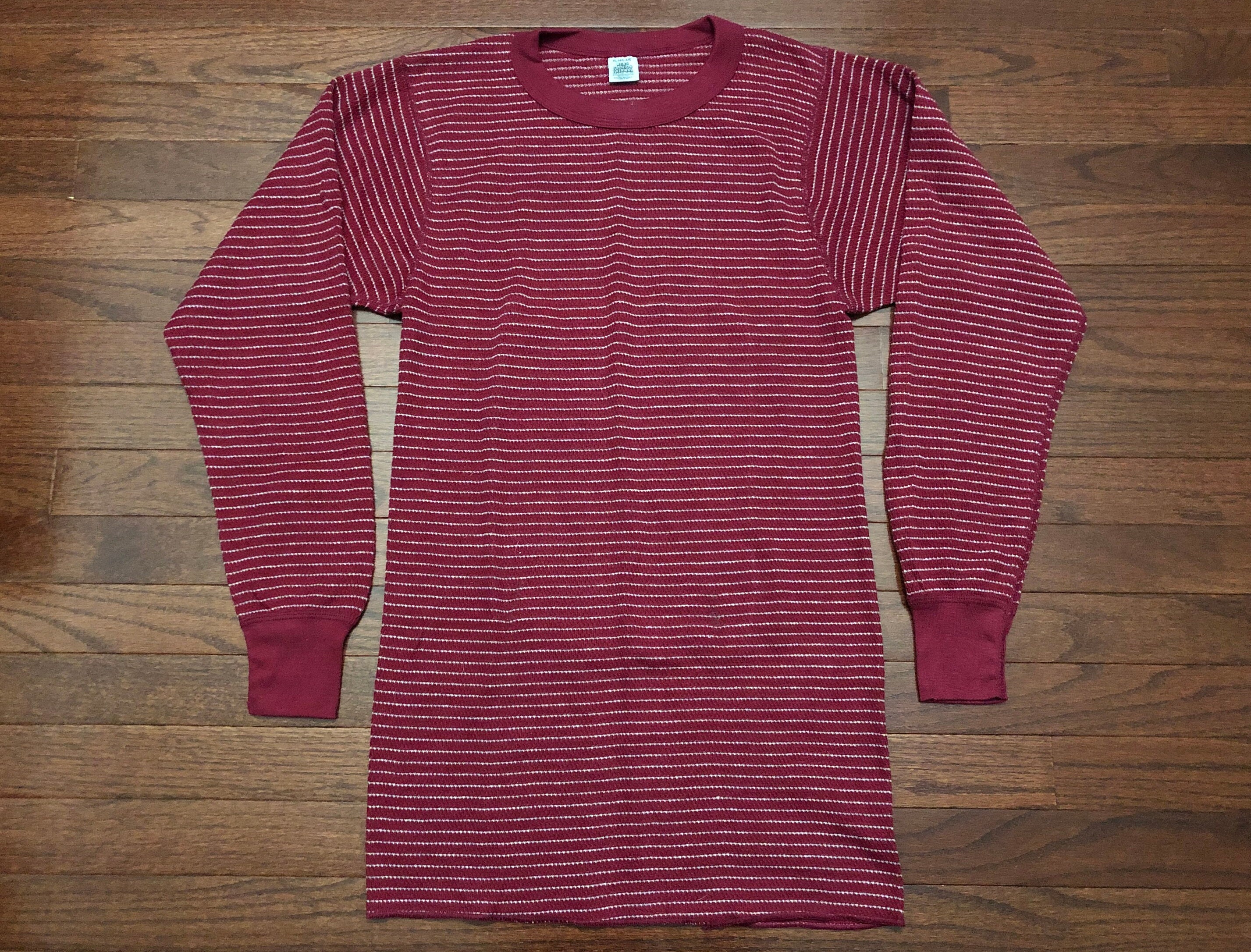 Stanley Men's Thermal Crew Shirt with Long Sleeves & Pocket, Burgundy Heather, X-Large