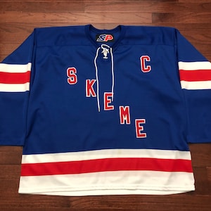 XXL custom SKEME hockey jersey men&#39;s vintage SP Sportswear blue red white 2XL E