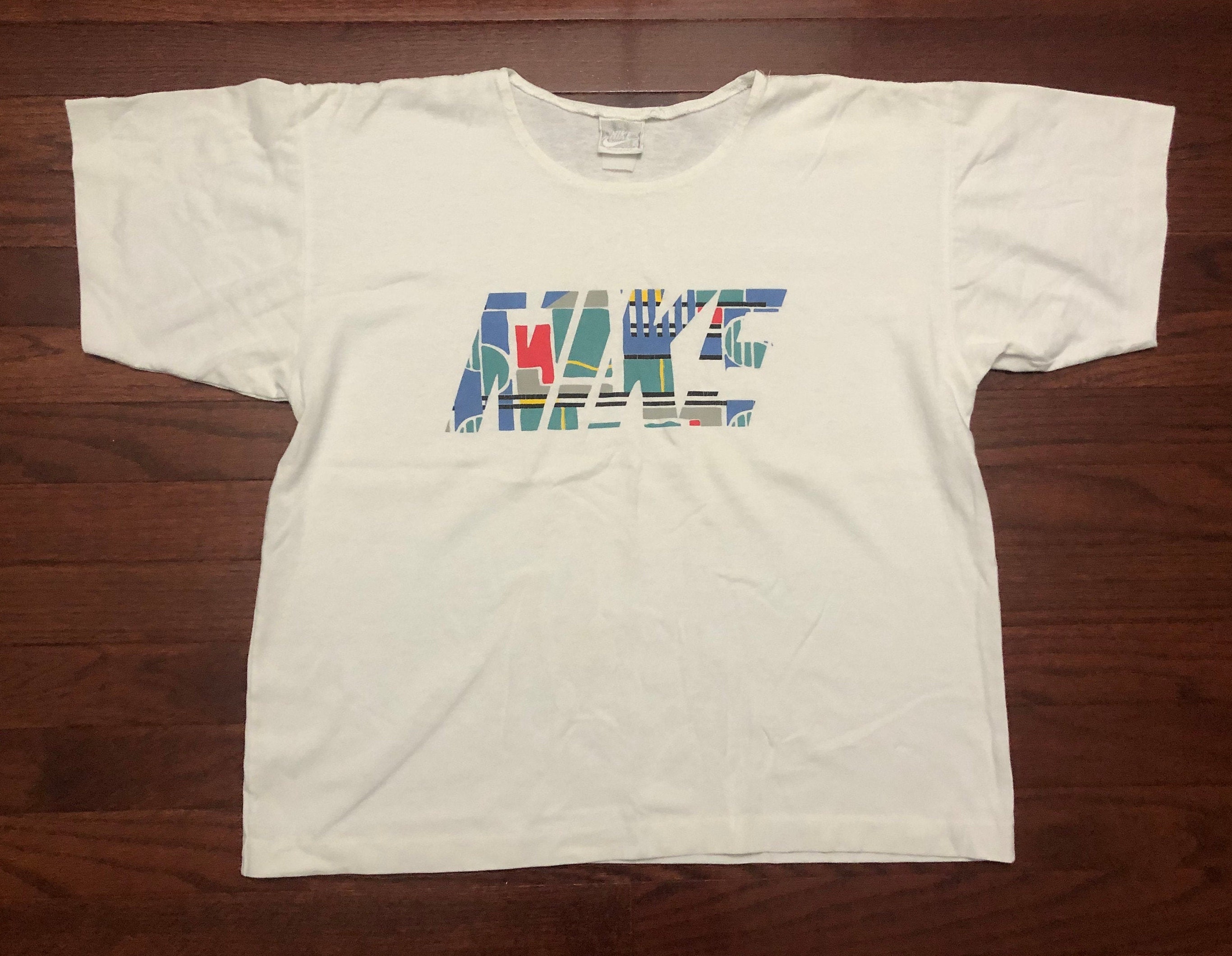 Women's Medium 80's Nike Vintage T Shirt Ladies White Etsy UK