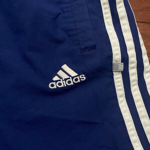 Large 2001 Adidas track pants men's dark blue white swishy | Etsy