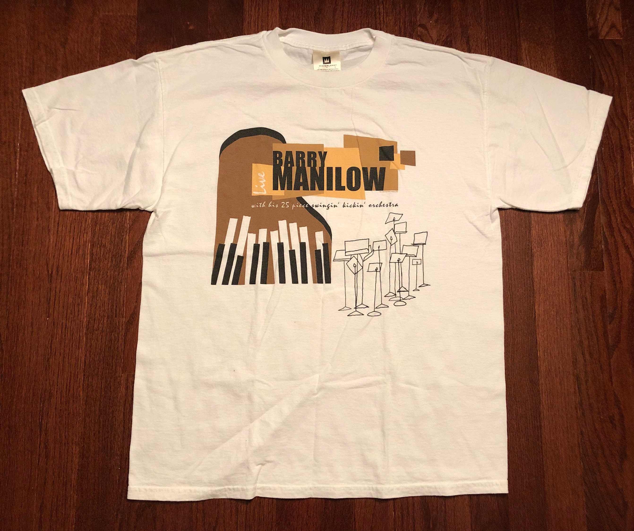 Large 1999 Barry Manilow Live concert T shirt men's | Etsy