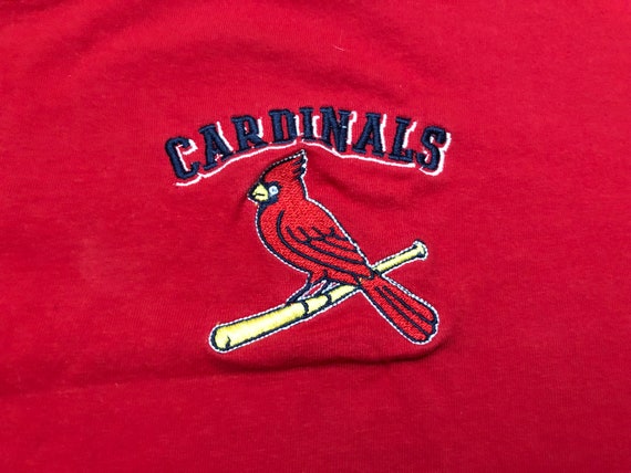 Large 90's St. Louis Cardinals men's T shirt embr… - image 2