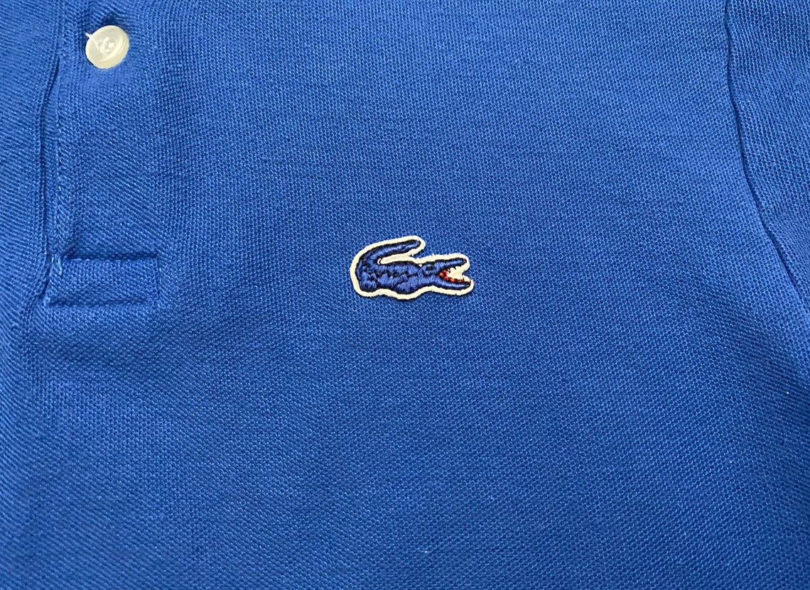 Small Vintage Izod J.G. Lacoste Polo Golf Shirt Blue W/ Blue | Etsy