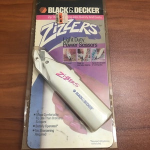 NEW 1992 Black & Decker Zizzers Light Duty Power Scissors White
