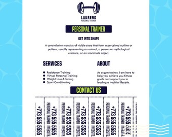 Personal Trainer Tear off Flyer