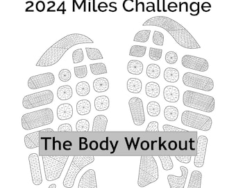 2024 Miles Challenge, 2024 Km Steps Tracker A2 Size