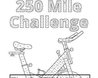 Activity Tracker, 250 Mile Cycle Challenge, Chart Tracker Charity