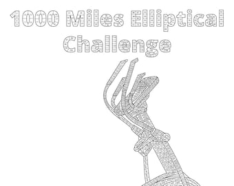Workout Tracker Printable, 1000 Miles Elliptical Challenge