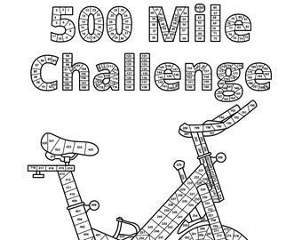 Cycling Fitness Tracker, 500 Mile Cycle Challenge