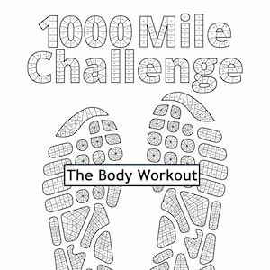 Mile Tracker, 1000 Mile Challenge, 1000 KM Tracker image 1