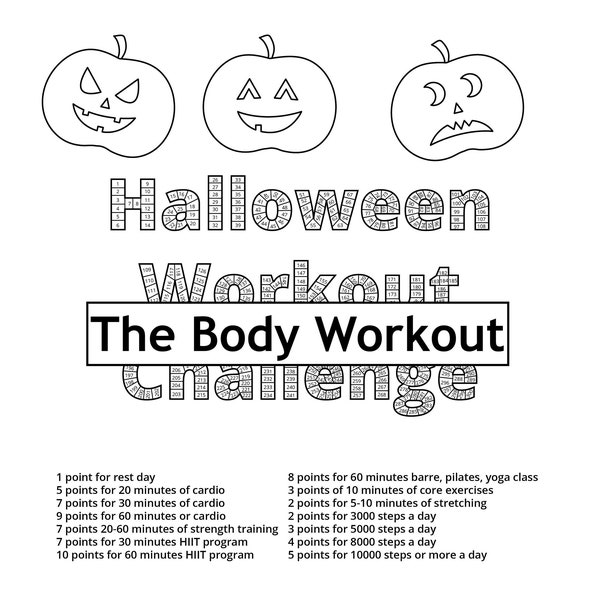 Défi fitness Halloween, défi octobre