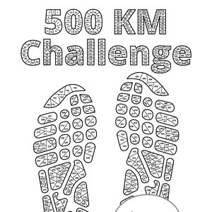 500 Kilometer Tracker, 500 KM Running and Walking Challenge - Etsy