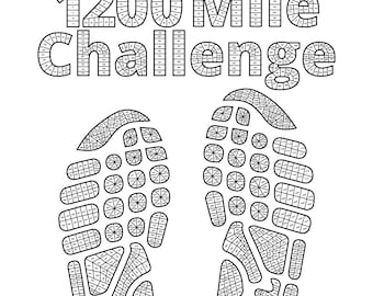 100 Miles A Month Challenge, 1200 Miles Tracker