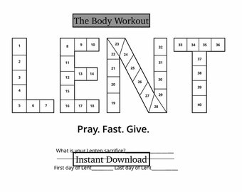 Lent Tracker, 40 Day Countdown