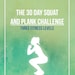 30 Day Squat Challenge, Squat Challenge, Plank Challenge, 30 Day Plank Challenge, Home Workout Plan, Daily Workout, At Home Workout,