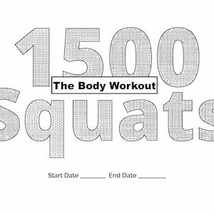50 Squats a day challenge, 1500 squats A2 Size