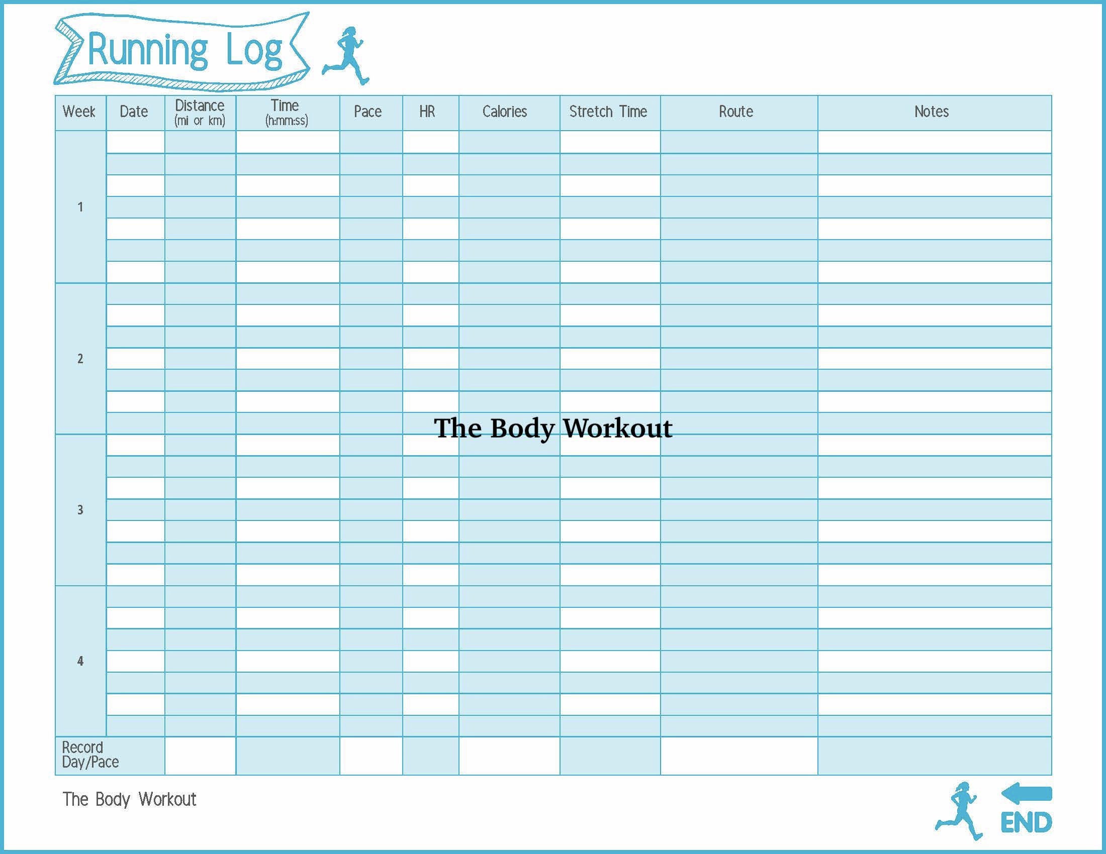 Fillabe Running Log Printable Running Log Etsy fillabe-running-log-printable-running-log-etsy