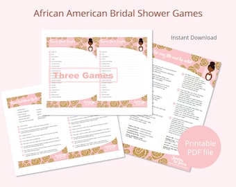 Black American Bridal Shower Games