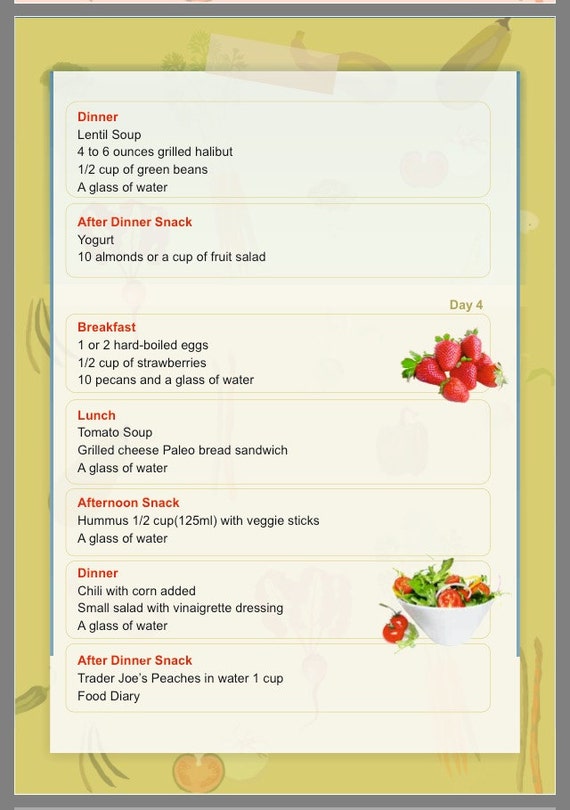 Vegetarian Diet Chart To Lose Belly Fat