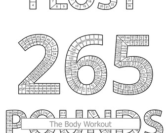Weight loss tracker 200 lbs, 265 Pounds Lost