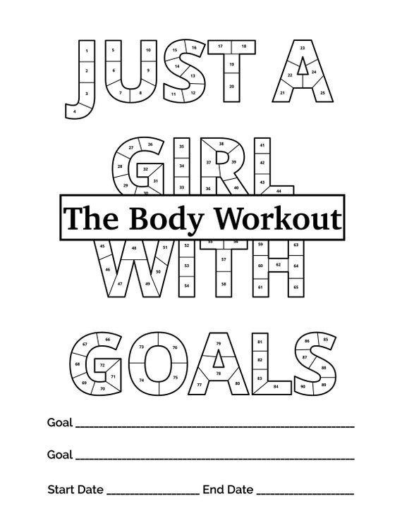 Daily Goal Tracker, Just A Girl With Goals, 90 Day Tracker