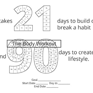 Habit Tracker Printable, 90 Day Tracker