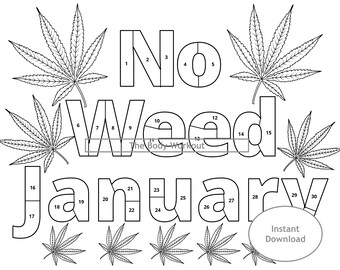 Dry January Tracker, No Weed January
