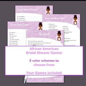 African American Bridal Shower Games, Jumping The Broom Bridal Shower Games, Wedding Shower Games, Afrocentric Wedding, Famous Couples Game image 1