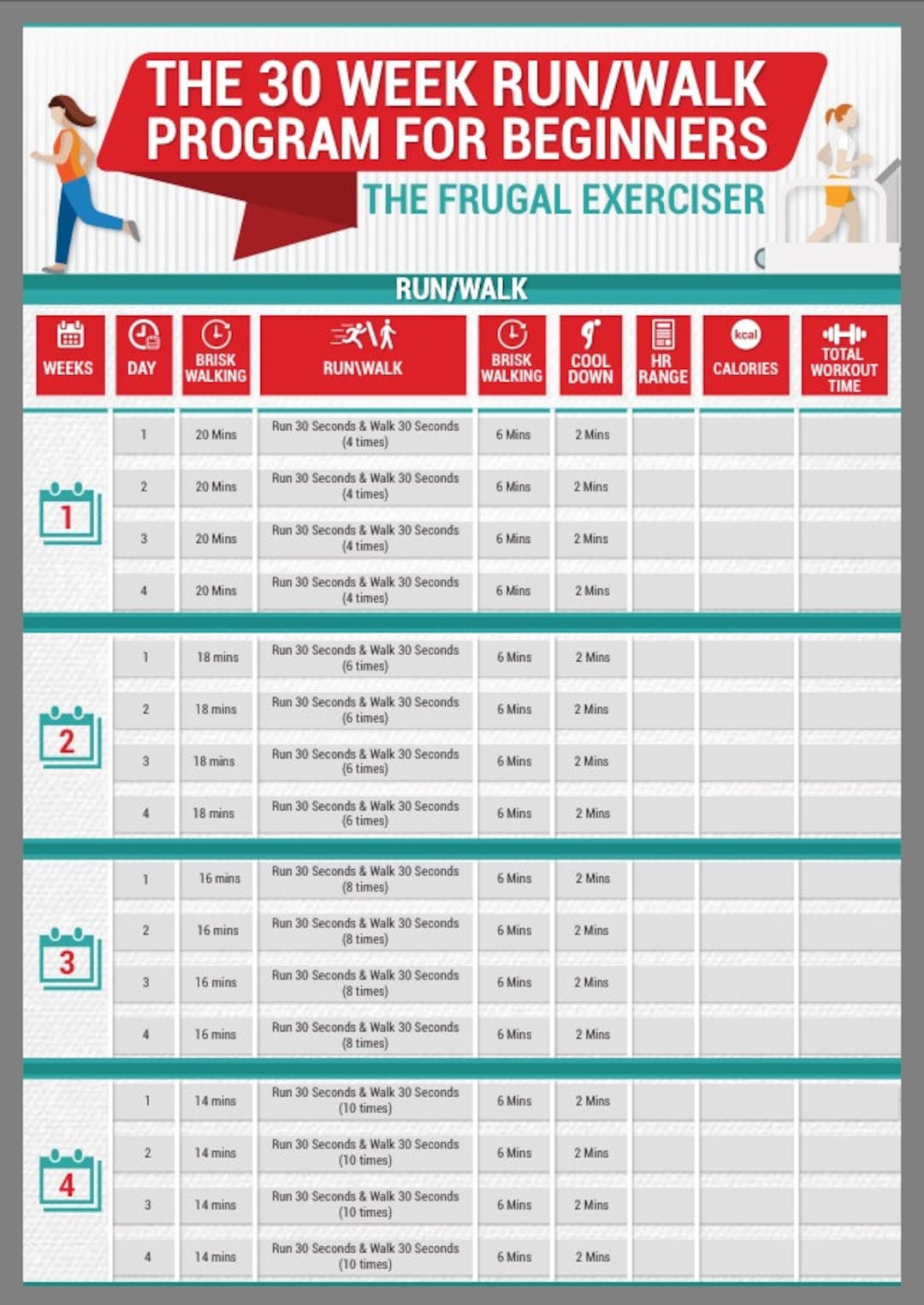 Running for Beginners Pdf Running Training Program Running for Weight Loss Treadmill Workout Running Plan Workout Routines Running Pdf Etsy
