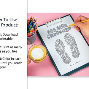 500 Mile Challenge, Running Tracker, Walking Tracker Printable - Etsy