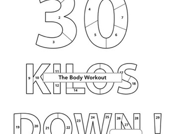 Weight Loss Printable, 30 Kilos Weight Loss Printable