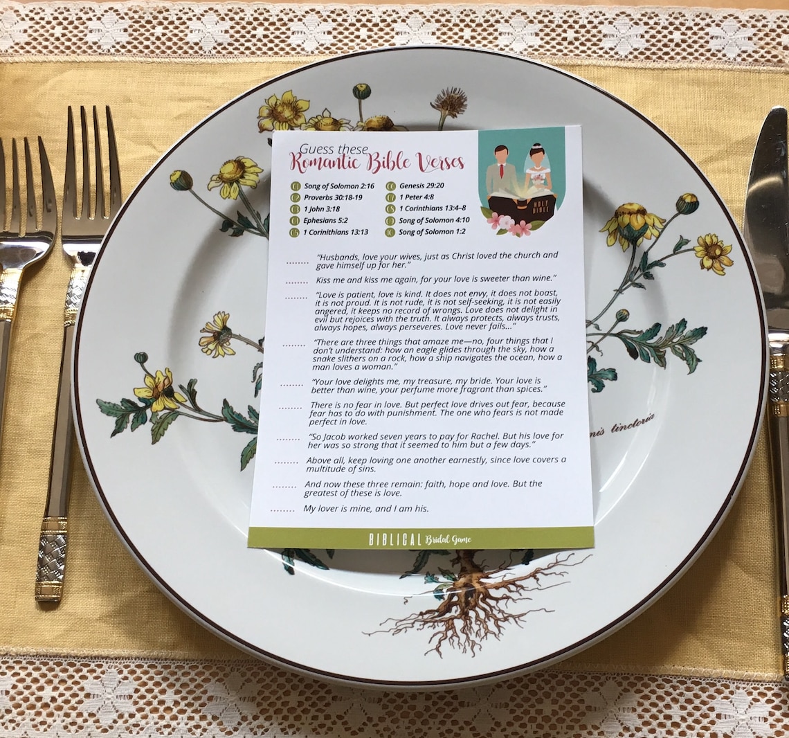 Biblical Bridal Shower Games, Couples of the Bible Bridal Shower Games