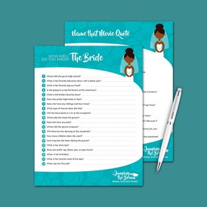 Black Bride Games, African American Bride, Wedding Shower Games