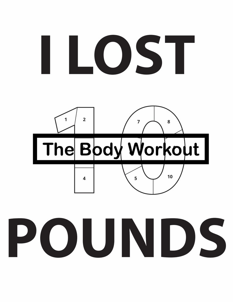 Motivational Tracker, New Years Resolution, I Lost 10 pounds image 1