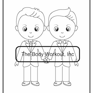 LGBT Wedding Day Activity Book, LGBT Wedding Coloring Book, Gay Wedding, Kids Activity Book, Wedding Activity Book, Bridal Shower Games