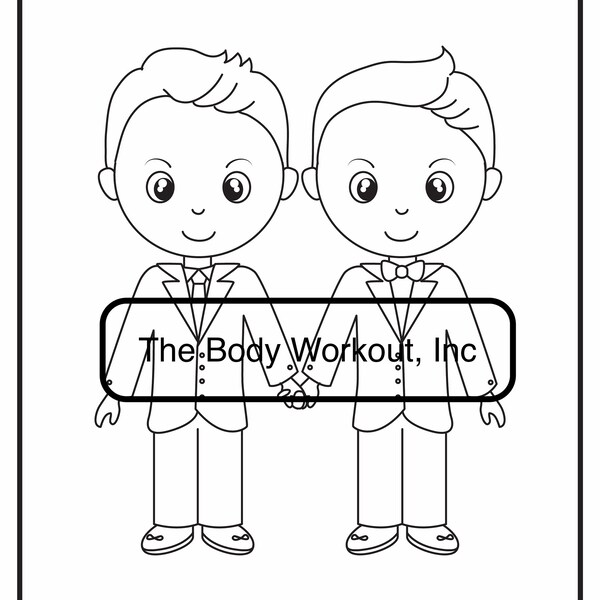 LGBT Wedding Day Activity Book, LGBT Wedding Coloring Book, Gay Wedding, Kids Activity Book, Wedding Activity Book, Bridal Shower Games