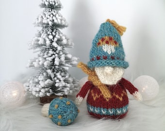 Knitted Gnome and mushroom set, knitted doll, kids doll, handmade doll, Amigurumi, plushies