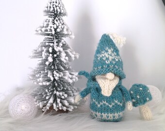 Knitted Gnome and mushroom set, knitted doll, kids doll, handmade doll, Amigurumi, plushies