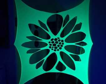Neon Flower Blacklight Glow Stretch Decoration: UV/Blacklight Reactive, Easy Set Up for Your Next Event (Party, Festival, Rave, Paintball)